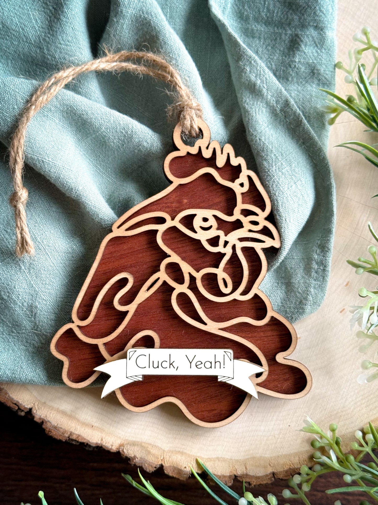 Farm Animal Line Art Ornament