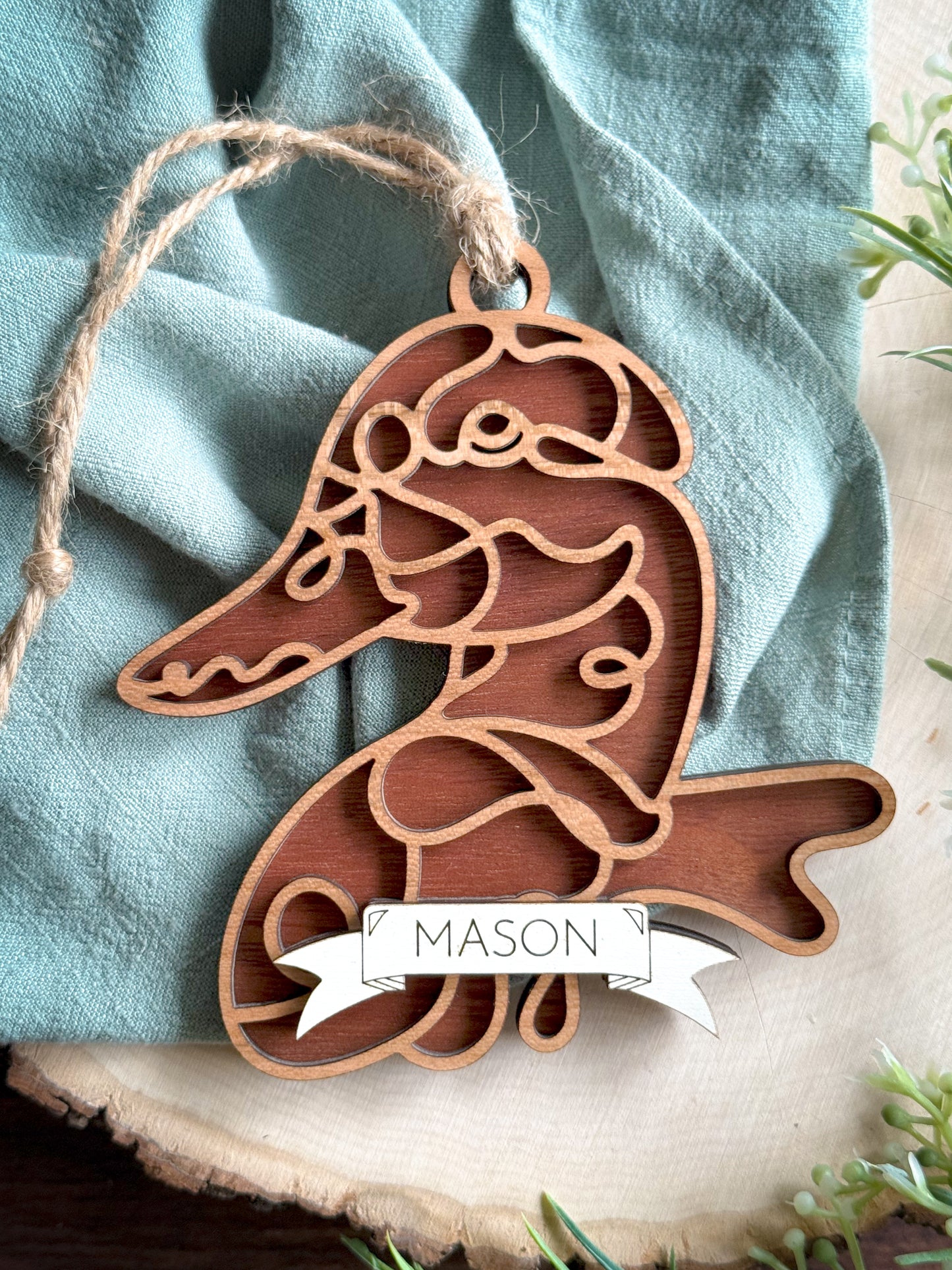 Farm Animal Line Art Ornament
