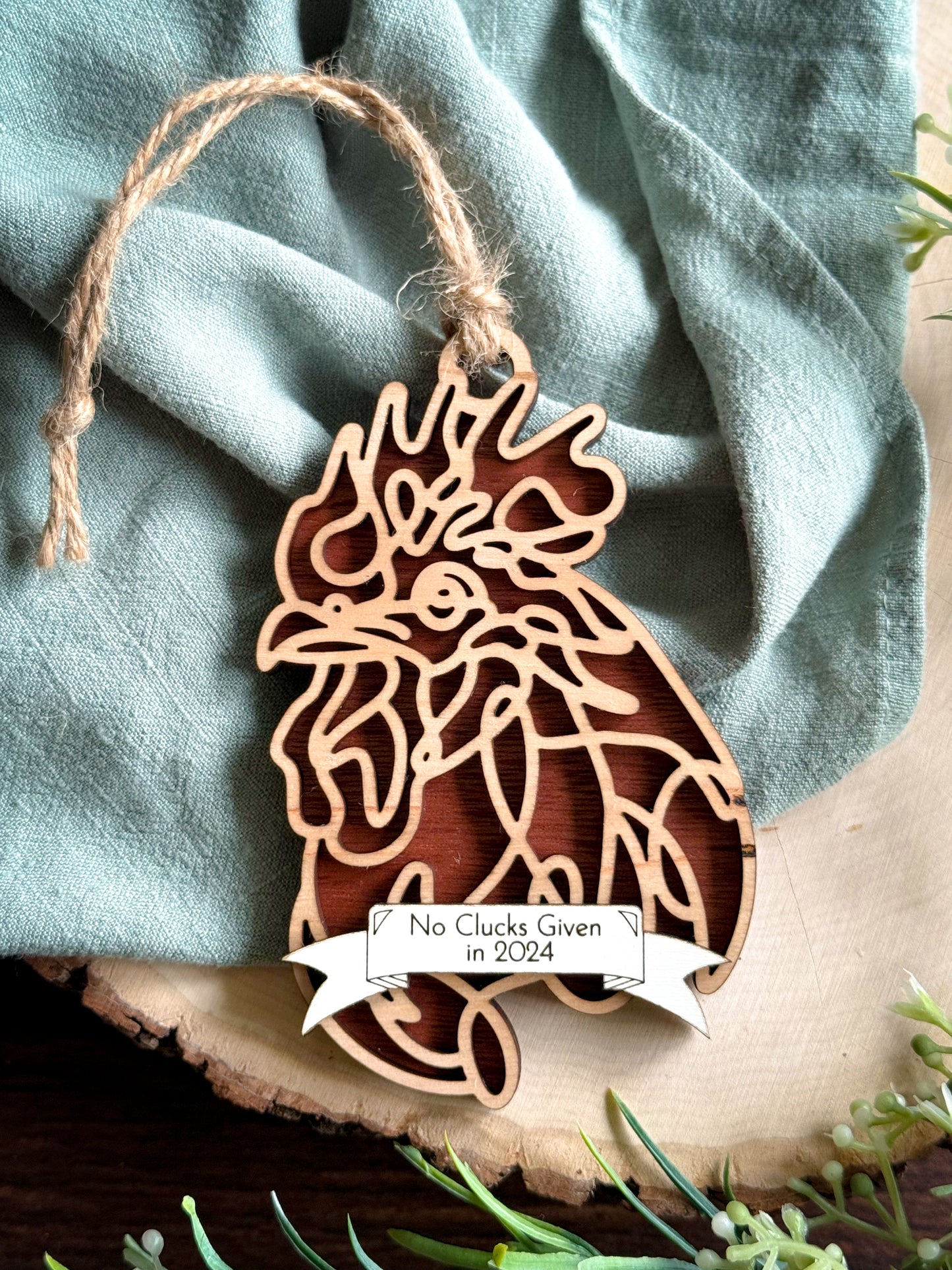 Farm Animal Line Art Ornament