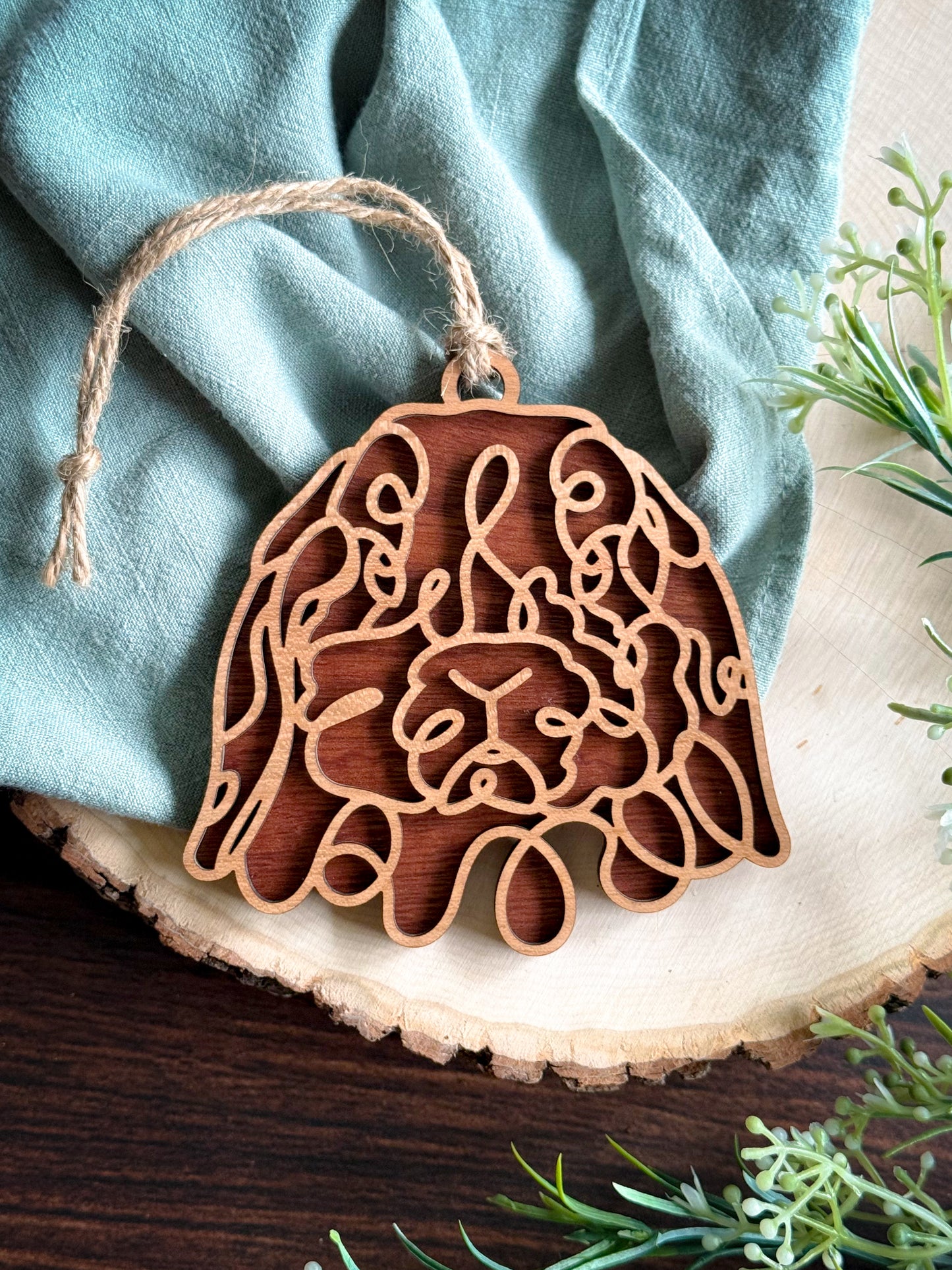 Farm Animal Line Art Ornament