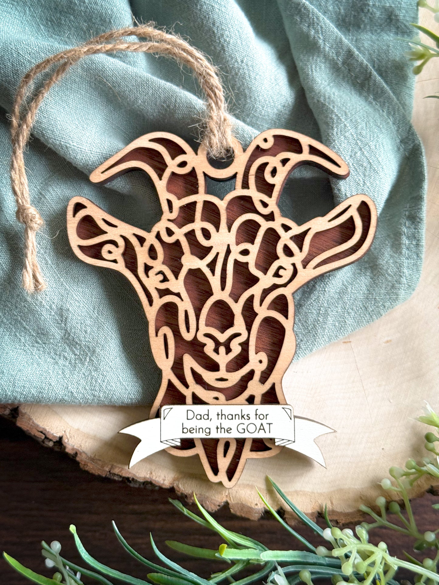 Farm Animal Line Art Ornament