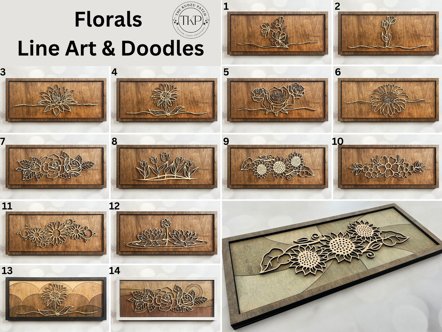 Floral Line Art & Doodle Signs