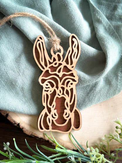 Farm Animal Line Art Ornament