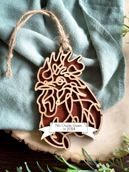 Farm Animal Line Art Ornament