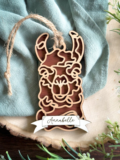 Farm Animal Line Art Ornament