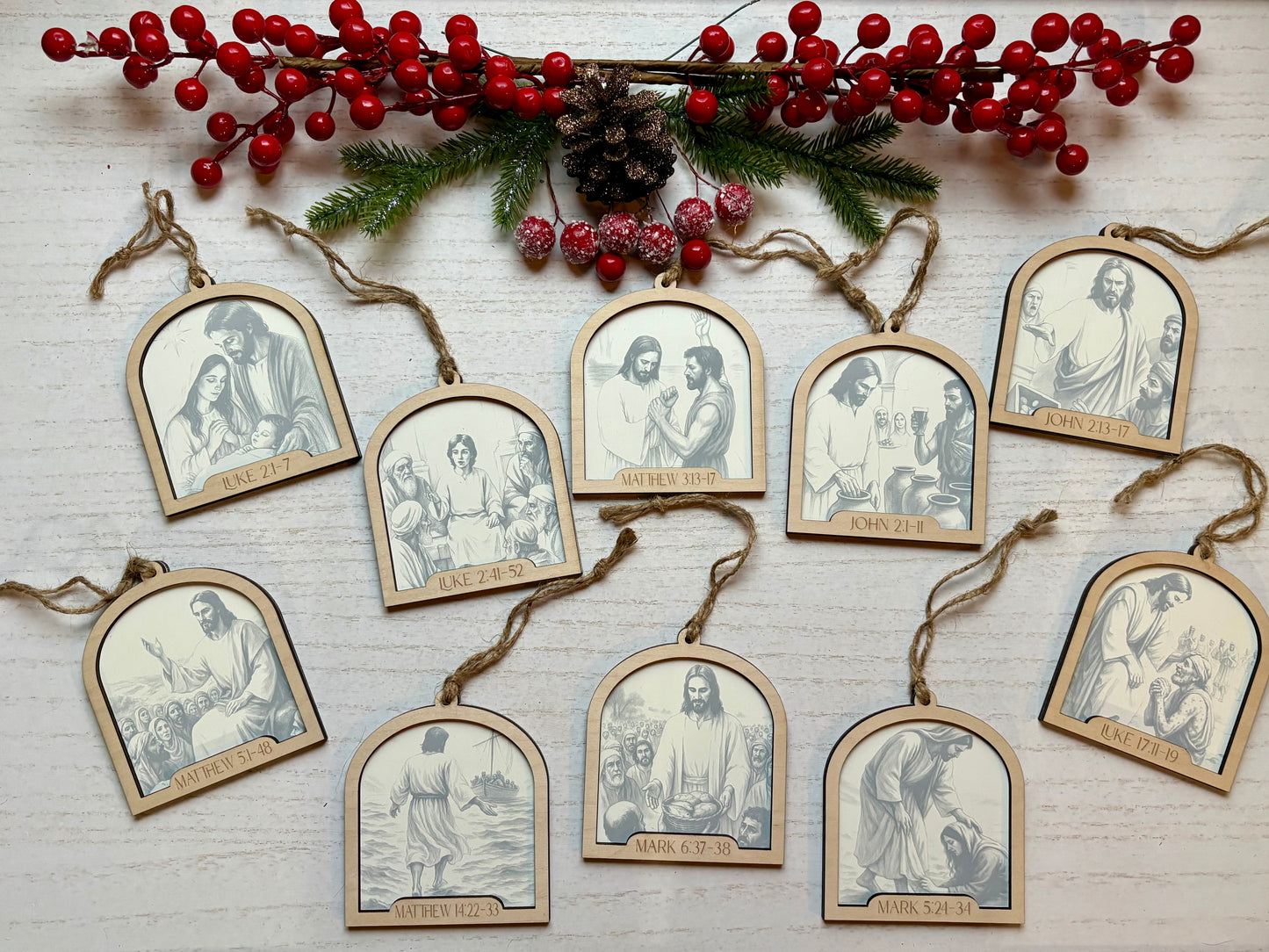 Life of Jesus Ornament Set