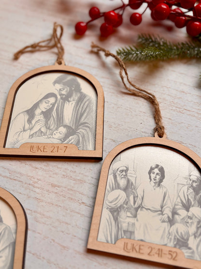 Life of Jesus Ornament Set