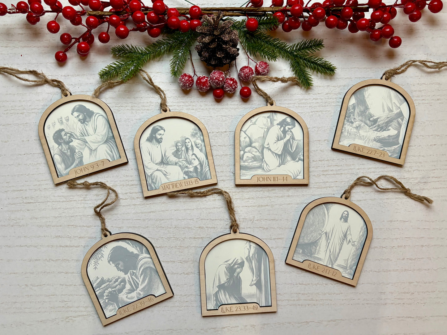 Life of Jesus Ornament Set