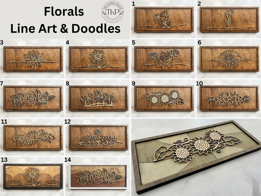 Floral Line Art & Doodle Signs